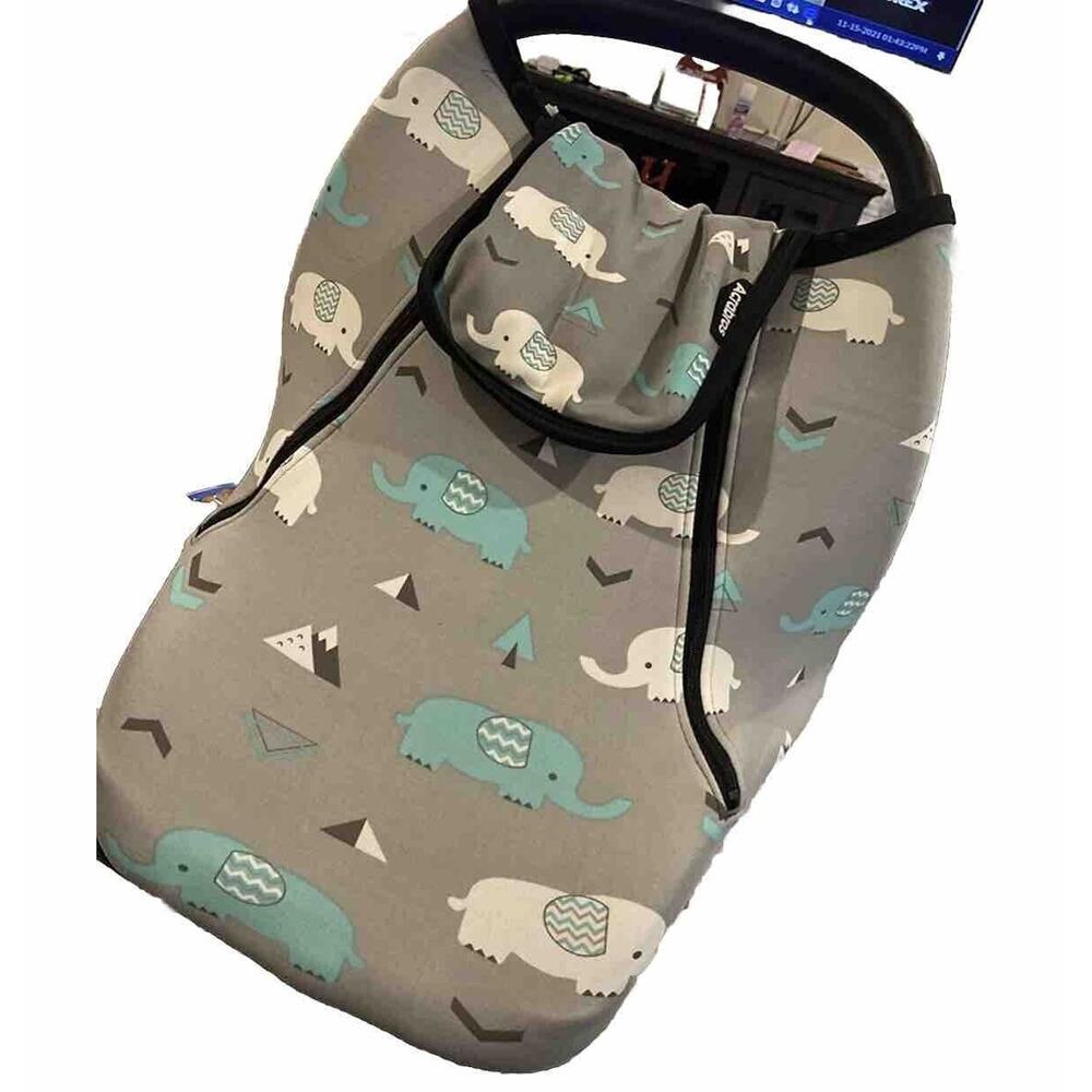 Baby Car Seat Cover Acrabros Multifunctional Infant Canopy Unisex Elephant